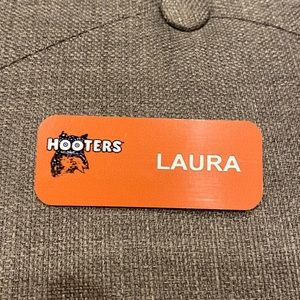 Hooters Name Tag Laura Halloween